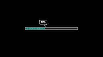 Sci Fi, HUD progress loading bars collection. Digital download progress or status bars of the digital interface head-up display, neon indicators of the download process video