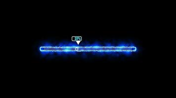 Sci Fi, HUD progress loading bars collection. Digital download progress or status bars of the digital interface head-up display, neon indicators of the download process video