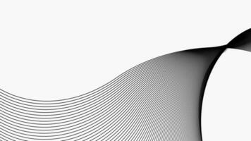 Curvy geometric line  and wavy lines pattern looping animation on black background video