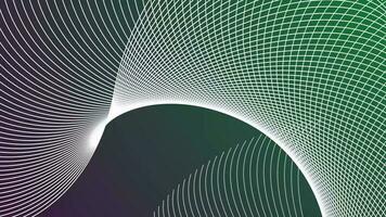 Curvy geometric line  and wavy lines pattern looping animation on black background video