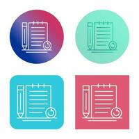 Rechecked Notes Vector Icon