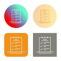 Booking CheckList Vector Icon