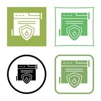 icono de vector de seguridad web