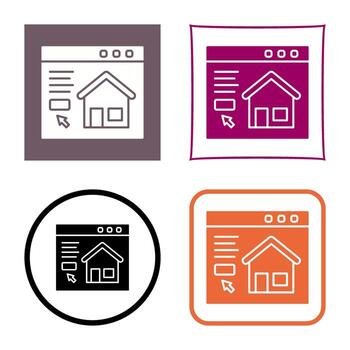 icono de vector de sitio web