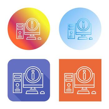 icono de vector de computadora