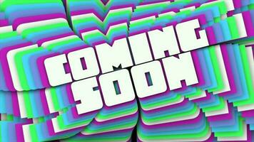 Digital animation of Coming Soon text on Stacked Typography Text Animation video