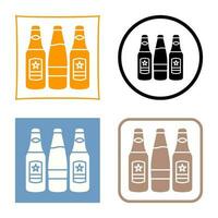 icono de vector de botellas de cerveza