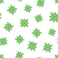 Flower seamless pattern background icon. Flat vector illustration. Flower sign symbol pattern.