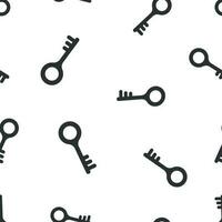 Key icon seamless pattern background. Business flat vector illustration. Unlock sign symbol pattern.