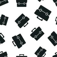Suitcase seamless pattern background. Business flat vector illustration. Luggage sign symbol pattern.