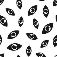 Eye seamless pattern background. Business flat vector illustration. Eyesight vision sign symbol pattern.