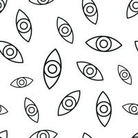 Eye seamless pattern background. Business flat vector illustration. Eyesight vision sign symbol pattern.