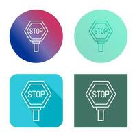 icono de vector de señal de stop