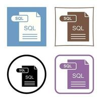 icono de vector de sql