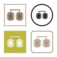 Processors Connected Vector Icon