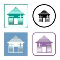 Wood Cabin Vector Icon