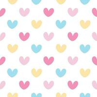 Cute mini hearts on white background. Valentines Day Themes. Vector seamless texture. Pattern background
