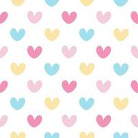 Cute mini hearts on white background. Valentines Day Themes. Vector seamless texture. Pattern background