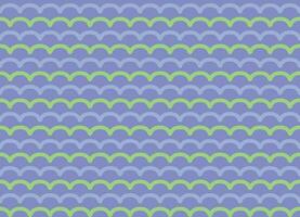 Cute green wave on purple background. Wave pattern. Vector illustration.
