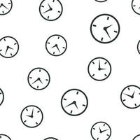 Alarm clock seamless pattern background icon. Business flat vector illustration.  Clock time sign symbol pattern.