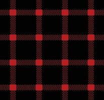 Seamless pattern with tiny dots in square grid. Red dot on black background vector