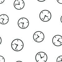 Alarm clock seamless pattern background icon. Business flat vector illustration.  Clock time sign symbol pattern.