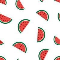 Watermelon seamless pattern background icon. Business flat vector illustration.  Juicy ripe watermelon fruit sign symbol pattern.