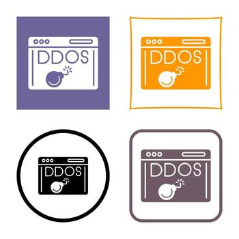 icono de vector de ataque ddos