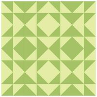 Green triangle isolated on a light green background. Abstract background with triangle pattern vector