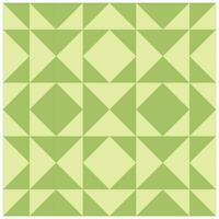 Green triangle isolated on a light green background. Abstract background with triangle pattern vector