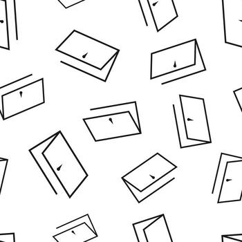 Door exit seamless pattern background. Business flat vector illustration. Open door sign symbol pattern.