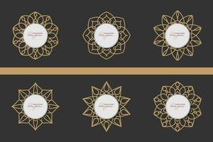 Golden Mandala With Silver Cercle For Text Erea vector