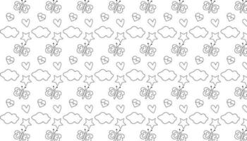 Seamless pattern design set Pro Vector .