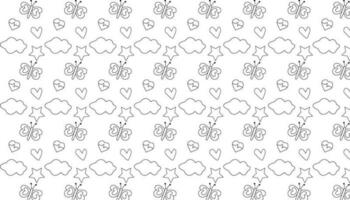 Seamless pattern design set Pro Vector .