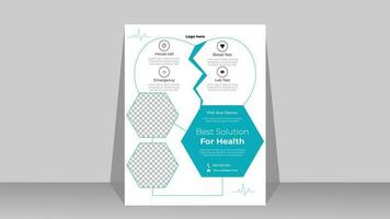 Medical flyer design layout Pro Vector .