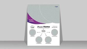 Real estate flyer design template pro vector .