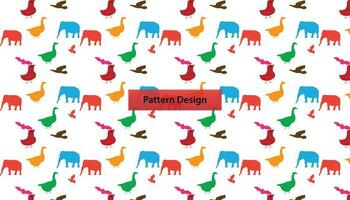 Seamless pattern design of animals Pro Vector .