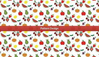 Vegetables seamless pattern design set Pro Vector .