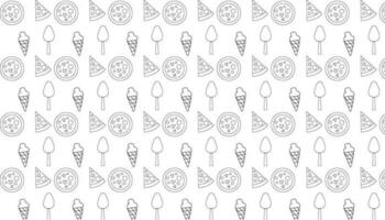 Food pattern design template Pro Vector .