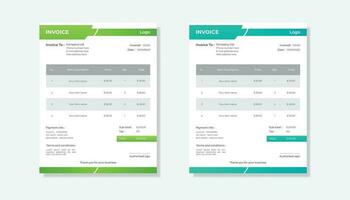 Modern business invoice design template . Pro Vector .