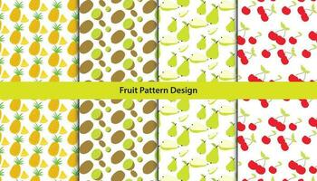 Seamless fruits pattern design . Pro Vector .