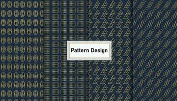 Collection of seamless pattern design set . vector