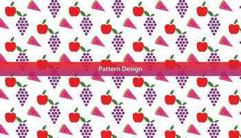 Seamless pattern design of fruits Pro Vector .