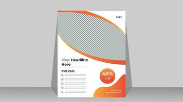 Minimal corporate flyer design template Pro Vector .