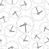 Clock seamless pattern background. Business flat vector illustration. Office clock symbol pattern.