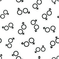 Gender seamless pattern background. Business flat vector illustration. Men and women concept sign symbol pattern.