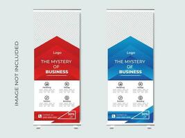 Professional business roll up banner design . Pro Vector .