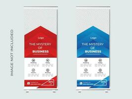 Professional business roll up banner design . Pro Vector .