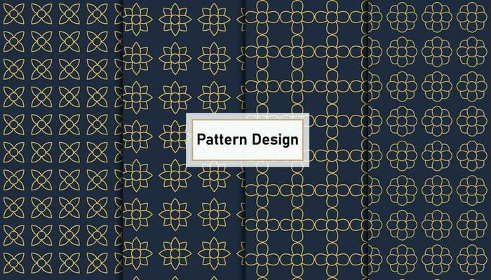 Cute shape flower pattern design . Pro Vector .