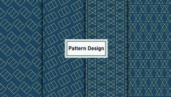 Geometric lines seamless pattern design set . Pro Vector .